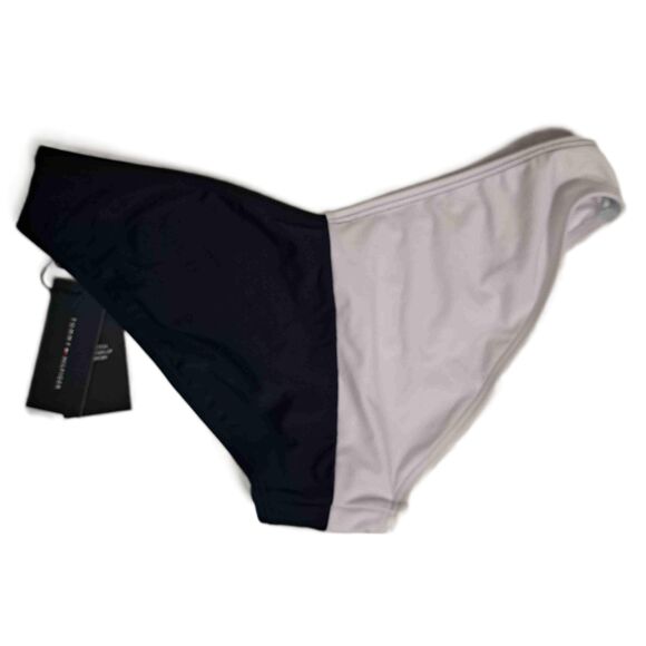 Tommy Hilfiger Navy/White V-Cut Cheeky Fit Bikini Swim Bottoms - Picture 9 of 9
